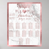 PixDezines Faux Roos Gold Chandelier/Heart/Marble Poster (Voorkant)