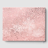 PixDezines FAUX ROOS GOLD CONFETTI+SNEEUWBENKEH Gastenboek (Achterkant)