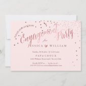 PixDezines Faux Roos Gold Confetti Verloving Kaart (Achterkant)