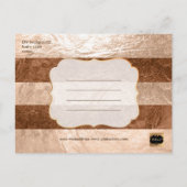 PixDezines Faux Roos Gold+Copper Folie/bewaardatum Aankondigingskaart (Achterkant)