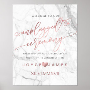 PixDezines Faux Roos Gold/DIY #UNPLUGGED CEREMONY Poster