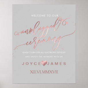 PixDezines Faux Roos Gold/DIY #UNPLUGGED CEREMONY Poster
