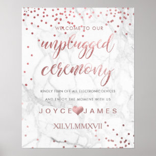 PixDezines Faux Roos Gold/DIY #UNPLUGGED CEREMONY Poster