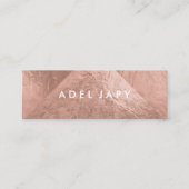 PixDezines Faux Roos Gold Foil Tiles Mini Visitekaartje (Voorkant)