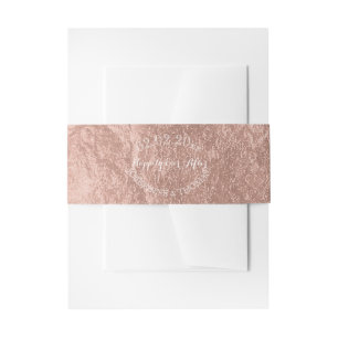 PixDezines Faux Roos Gold Foil Uitnodigingen Wikkel