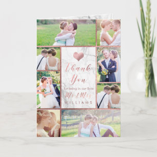 PixDezines Faux Roos Gold Foto's Hartelijk dank/Ma Bedankkaart