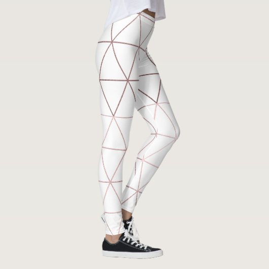 PixDezines Faux Roos Gold Geometric/Triangles Leggings (Rechts)