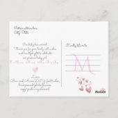 PixDezines Faux Roos Gold Hearts Briefkaart (Achterkant)