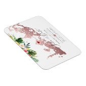 PixDezines Faux Roos Gold Key West Map, DIY hart Magneet (Rechterzijde)