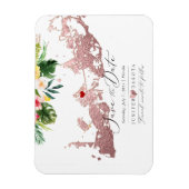 PixDezines Faux Roos Gold Key West Map, DIY hart Magneet (Verticaal)