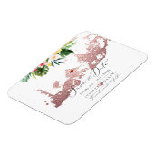 PixDezines Faux Roos Gold Key West Map, DIY hart Magneet (Linkerzijde)