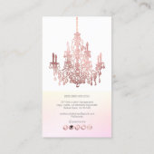 PixDezines faux roos Gold-kroonkandelaar Visitekaartje (Achterkant)