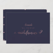 PixDezines Faux Roos Gold Maid of Honor Kaart (Voorkant / Achterkant)