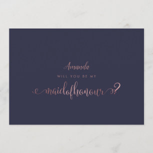 PixDezines Faux Roos Gold Maid of Honor Kaart
