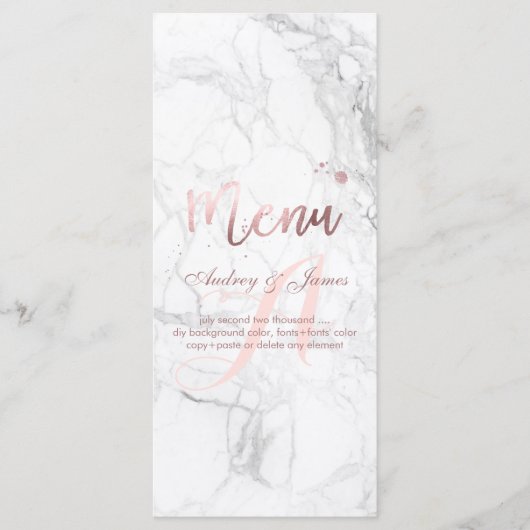 PixDezines Faux Roos Gold/Marble/Menu Menu (Voorkant)