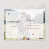 PixDezines Faux Roos Gold/Marble/sla onze datum op Briefkaart (Achterkant)