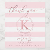 PixDezines Faux Roos Gold Monogram, nieuwe Mr. Mrs Wijn Etiket (Enkel label)