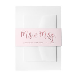 PixDezines Faux Roos Gold Mr+Mrs/DIY achtergrond Uitnodigingen Wikkel