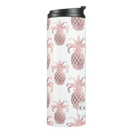 PixDezines Faux Roos Gold/Pineapple/DIY bckgrnd Thermosbeker (Gedraaid links)