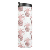PixDezines Faux Roos Gold/Pineapple/DIY bckgrnd Thermosbeker (Geroteerd rechts)