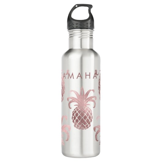 PixDezines Faux Roos Gold/Pineapple/DIY bckgrnd Waterfles (Voorkant)