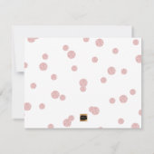 PixDezines Faux Roos Gold Polka Dots Sla de datum  Save The Date (Achterkant)