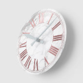 PixDezines FAUX ROOS GOLD ROMAN NUMEROS Ronde Klok (Hoek)