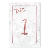 PixDezines Faux Roos Gold/Tabel nr. 1+/B+W marmer Kaart (Achterkant)