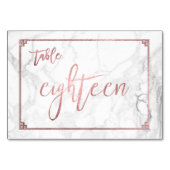 PixDezines Faux Roos Gold/Table No1-18/Marble Kaart (Achterkant)