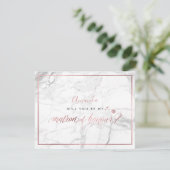 PixDezines Faux Roos Gold U Ereheer Kaart (Staand voorkant)