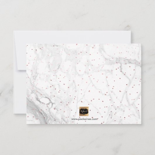 PixDezines Faux Roos Gold U Ereheer Kaart (Achterkant)