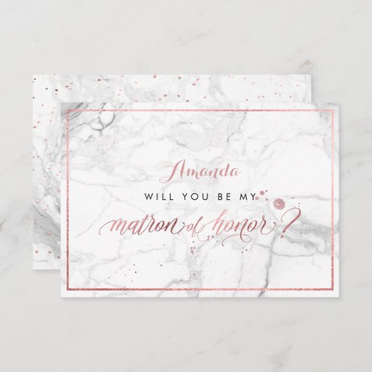 PixDezines Faux Roos Gold U Ereheer Kaart (Voorkant / Achterkant)