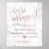 PixDezines Faux Roos Gold #UNPLUGGED CEREMONY Poster (Voorkant)