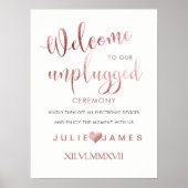 PixDezines Faux Roos Gold/#UNPLUGGED Poster (Voorkant)