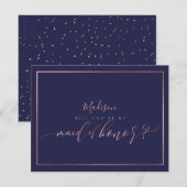 PixDezines Faux Roos Gold Wil Je Maid Van Zijn Kaart (Voorkant / Achterkant)