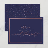 PixDezines Faux Roos Gold Wil Je Maid Van Zijn Kaart (Voorkant / Achterkant)