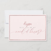 PixDezines Faux Roos Gold Wil Je Maid Van Zijn Kaart (Voorkant)