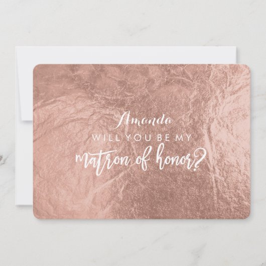 PixDezines Faux Roos Gold Wil je..Matron Kaart (Voorkant)