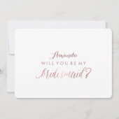 PixDezines Faux Roos Gold wil je ..Mijn Bridesmaid Kaart (Voorkant)