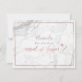 PixDezines Faux Roos Gold Will You Maid of Honor Kaart (Voorkant)