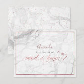 PixDezines Faux Roos Gold Will You Maid of Honor Kaart (Voorkant / Achterkant)