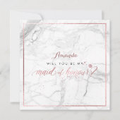 PixDezines Faux Roos Gold Will You Maid of Honor Kaart (Voorkant)