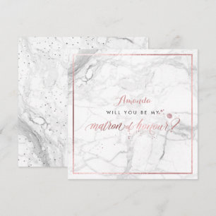 PixDezines Faux Roos Gold You Matron of Honor Kaart