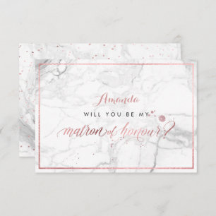 PixDezines Faux Roos Gold You Matron of Honor Kaart