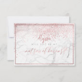 PixDezines Faux Roos Gold zal je matron zijn Kaart (Voorkant)