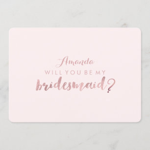 PixDezines Faux Roos Gold zal je zijn. Bridesmaid Kaart