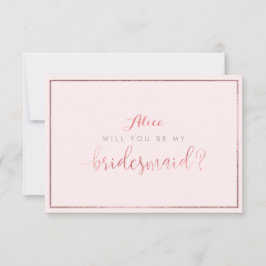 PixDezines Faux Roos Gold zal je zijn..Bridesmaid Kaart