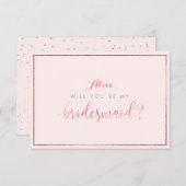 PixDezines Faux Roos Gold zal je zijn..Bridesmaid Kaart (Voorkant / Achterkant)