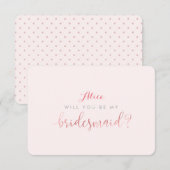 PixDezines Faux Roos Gold zal je zijn..Bridesmaid Kaart (Voorkant / Achterkant)