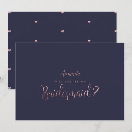 PixDezines Faux Roos Gold zal je zijn.. bruidsmeis Kaart (Voorkant / Achterkant)